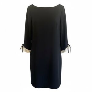 Nanette Lepore Black Dress with Cream Accents